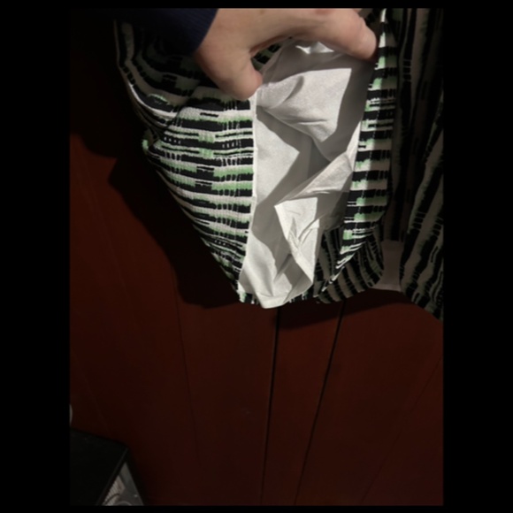 Jenn. Long Sleeve Geometric Romper Green, Black, White Size M - NWT - Picture 5 of 16